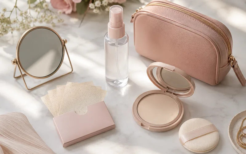 Một vài mẹo nhỏ như phủ phấn vùng chữ T, thấm dầu và xịt khóa nền giúp makeup nhẹ bền hơn.
