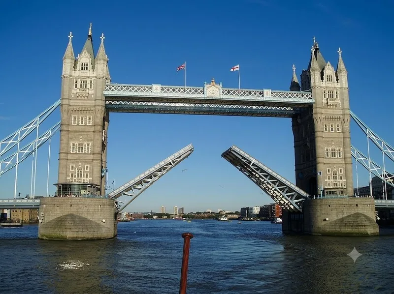 Tower Bridge kết hợp kiến trúc Tân Gothic với nhịp nâng bascule