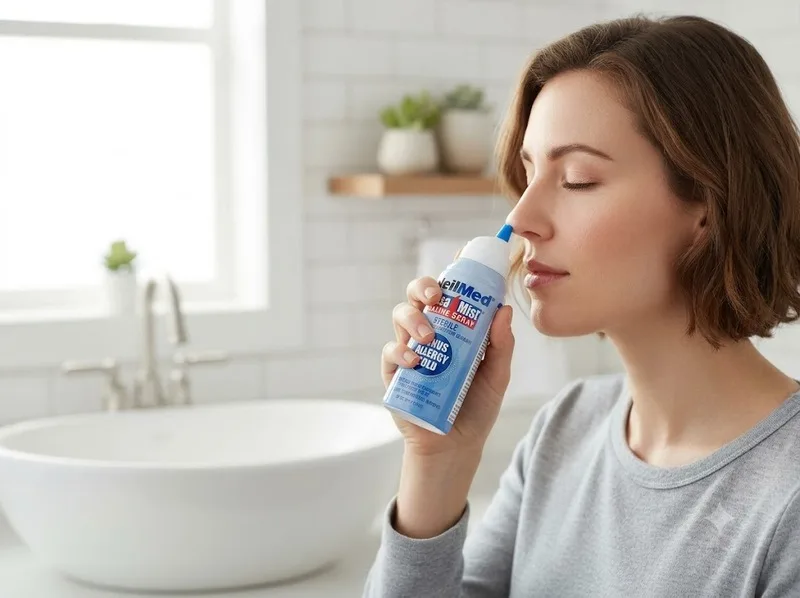 Xịt nước muối sinh lý giúp làm sạch và giảm nghẹt mũi